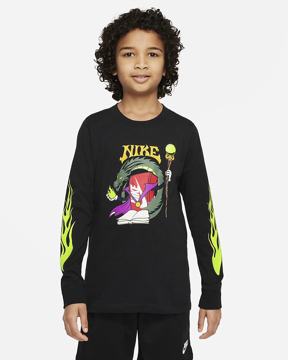Nike Sportswear Older Kids Boys Long Sleeve T Shirt. Nike ID